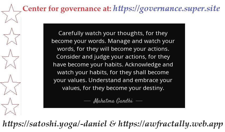 Governance is what Ghandhi says it is